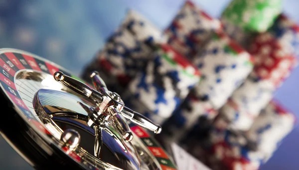 Live dealer casino table with multi-angle broadcast